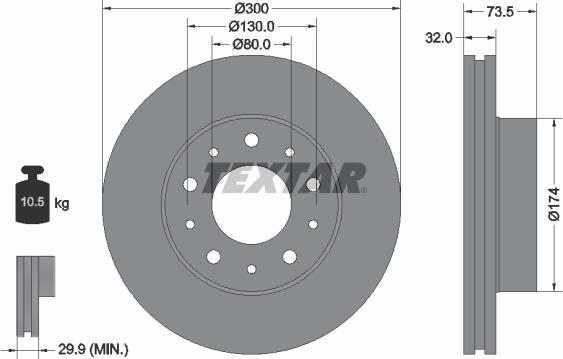 Textar 92157305 - Discofreno www.autoricambit.com