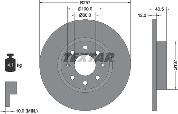 Textar 92164603 - Discofreno www.autoricambit.com