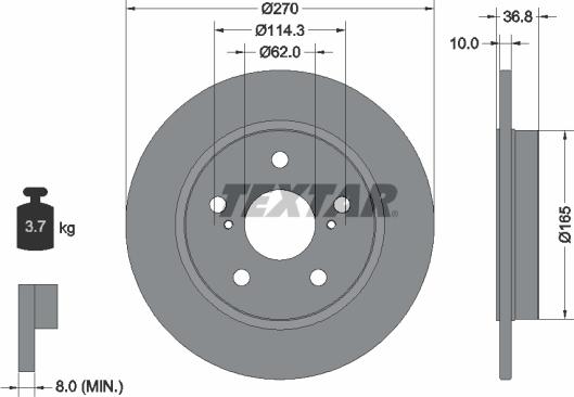 Textar 92164000 - Discofreno www.autoricambit.com