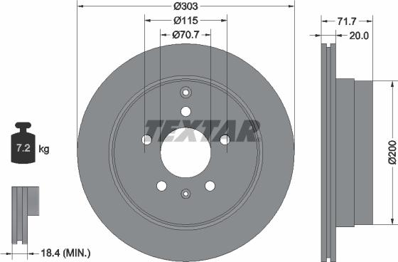 Textar 92165503 - Discofreno www.autoricambit.com