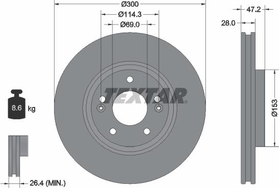 Textar 92166503 - Discofreno www.autoricambit.com