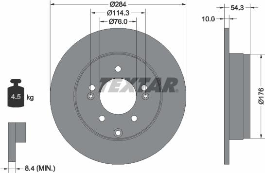 Textar 92166603 - Discofreno www.autoricambit.com