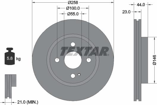 Textar 92166803 - Discofreno www.autoricambit.com