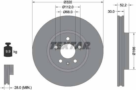 Textar 92160005 - Discofreno www.autoricambit.com