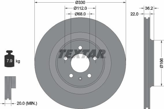 Textar 92160305 - Discofreno www.autoricambit.com