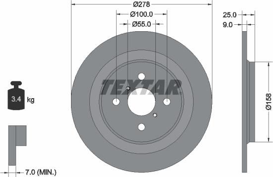 Textar 92161903 - Discofreno www.autoricambit.com