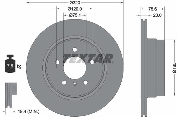 Textar 92161103 - Discofreno www.autoricambit.com