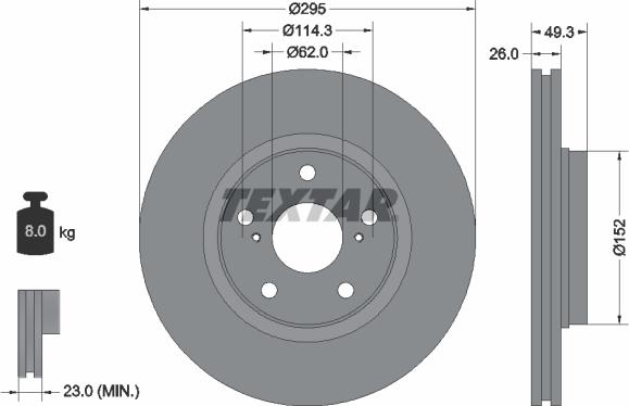 Textar 92163903 - Discofreno www.autoricambit.com