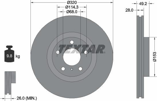 Textar 92162400 - Discofreno www.autoricambit.com