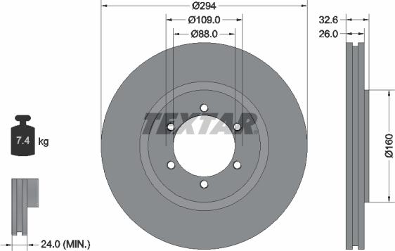 Textar 92162600 - Discofreno www.autoricambit.com