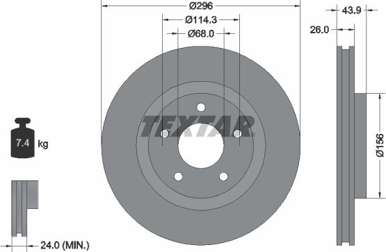 Textar 92167400 - Discofreno www.autoricambit.com