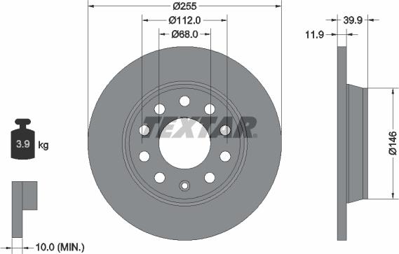 Textar 92106305 - Discofreno www.autoricambit.com