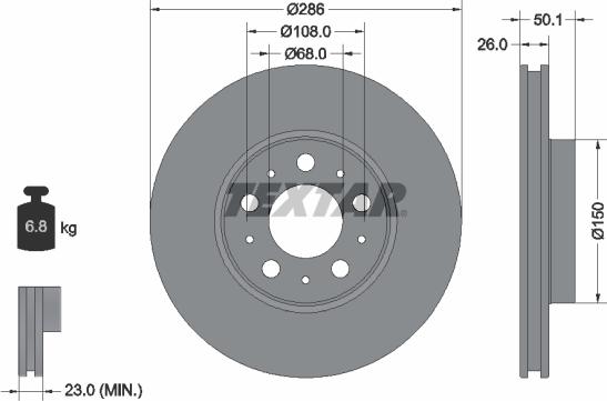 Textar 92100500 - Discofreno www.autoricambit.com