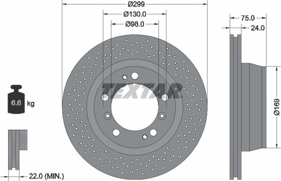 Textar 92100105 - Discofreno www.autoricambit.com