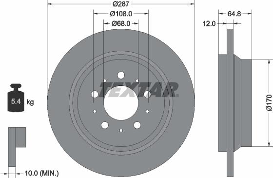 Textar 92100700 - Discofreno www.autoricambit.com