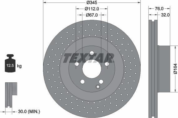 Textar 92108800 - Discofreno www.autoricambit.com