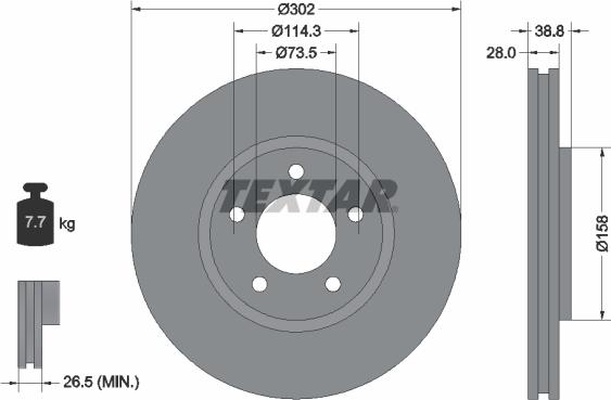 Textar 92108200 - Discofreno www.autoricambit.com