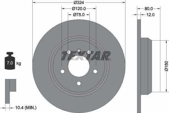 Textar 92107400 - Discofreno www.autoricambit.com