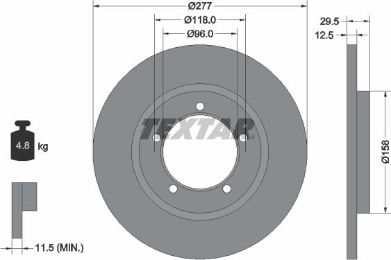 Textar 92114100 - Discofreno www.autoricambit.com