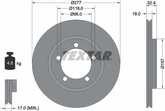 Textar 92114200 - Discofreno www.autoricambit.com