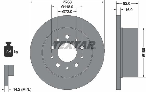 Textar 92116100 - Discofreno www.autoricambit.com