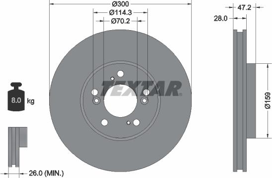 Textar 92110200 - Discofreno www.autoricambit.com