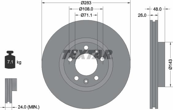 Textar 92111803 - Discofreno www.autoricambit.com