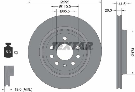 Textar 92118400 - Discofreno www.autoricambit.com