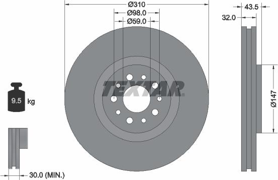 Textar 92118100 - Discofreno www.autoricambit.com