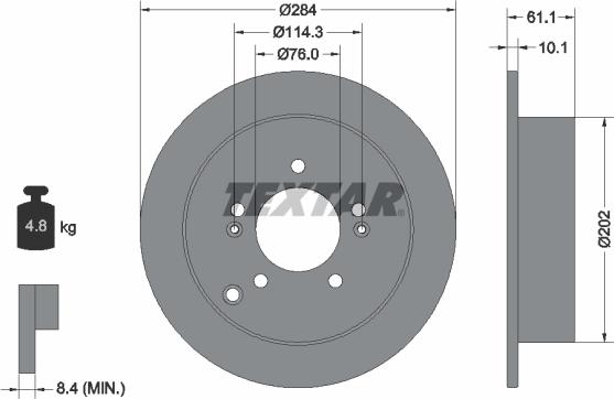 Textar 92134000 - Discofreno www.autoricambit.com