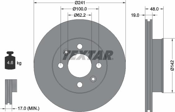 Textar 92134100 - Discofreno www.autoricambit.com