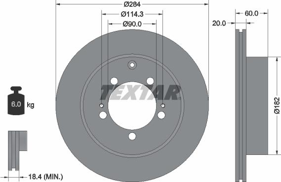 Textar 92134700 - Discofreno www.autoricambit.com