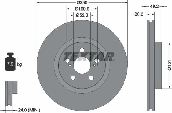 Textar 92135603 - Discofreno www.autoricambit.com