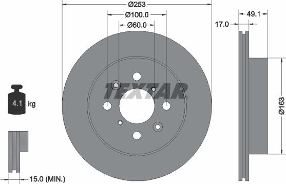 Textar 92135303 - Discofreno www.autoricambit.com