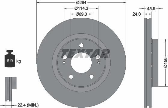 Textar 92135200 - Discofreno www.autoricambit.com