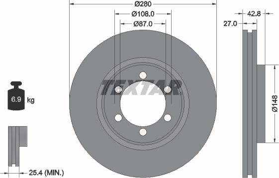 Textar 92136503 - Discofreno www.autoricambit.com