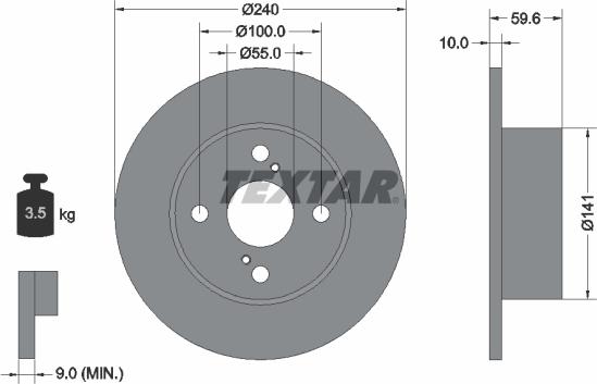 Textar 92136000 - Discofreno www.autoricambit.com