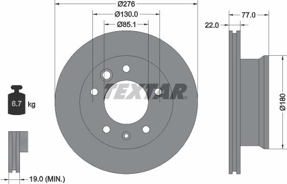 Textar 92131500 - Discofreno www.autoricambit.com