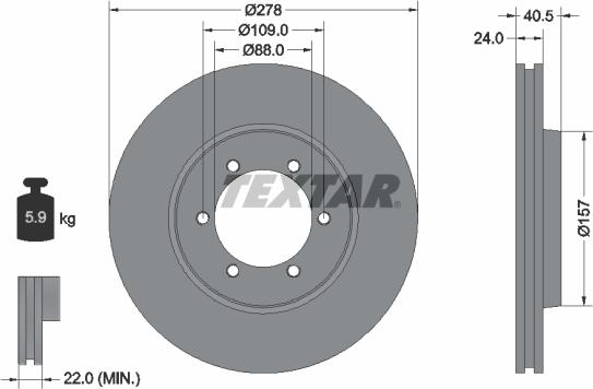 Textar 92138400 - Discofreno www.autoricambit.com