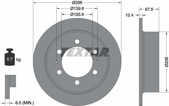 Textar 92138500 - Discofreno www.autoricambit.com