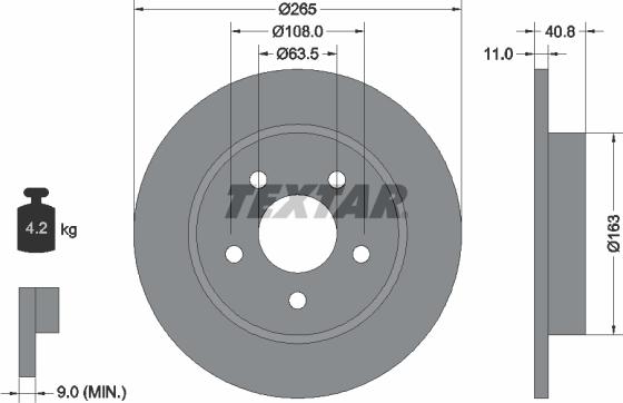 Textar 92133700 - Discofreno www.autoricambit.com