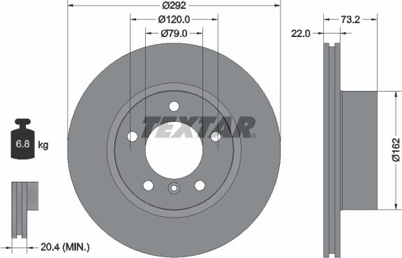 Textar 92132805 - Discofreno www.autoricambit.com