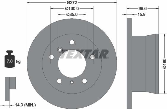 Textar 92137605 - Discofreno www.autoricambit.com