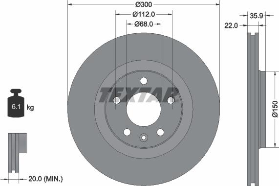 Textar 92137103 - Discofreno www.autoricambit.com