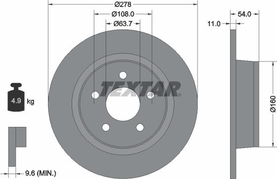 Textar 92124900 - Discofreno www.autoricambit.com