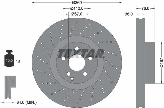 Textar 92124205 - Discofreno www.autoricambit.com