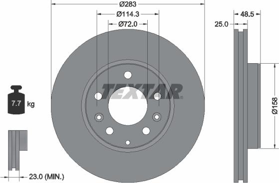 Textar 92125500 - Discofreno www.autoricambit.com