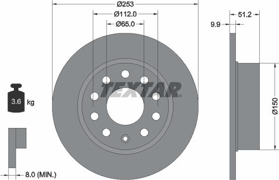 Textar 92120900 - Discofreno www.autoricambit.com