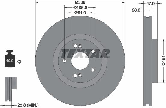 Textar 92174005 - Discofreno www.autoricambit.com