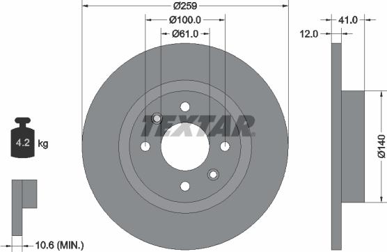 Textar 92175100 - Discofreno www.autoricambit.com